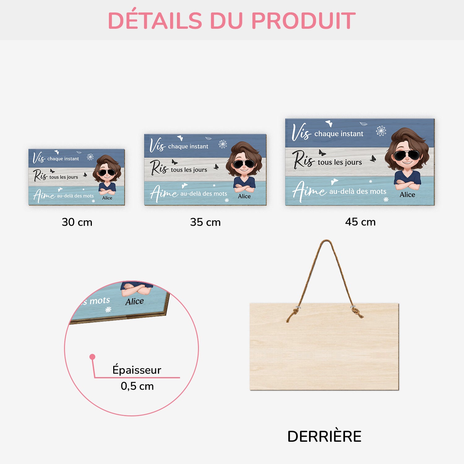 5100QFR3 plaque en bois personnalisee pour femme a suspendre vis ris aime 5100q8yna