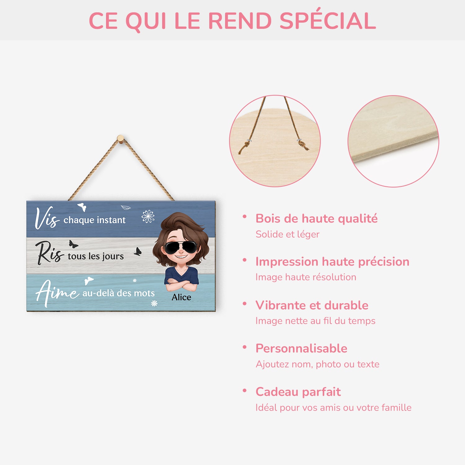 5100QFR4 plaque en bois personnalisee pour femme a suspendre vis ris aime 5100q8yna