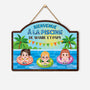 5102QFR1 plaque en bois personnalisee a suspendre bienvenue a la piscine 5102q8mti