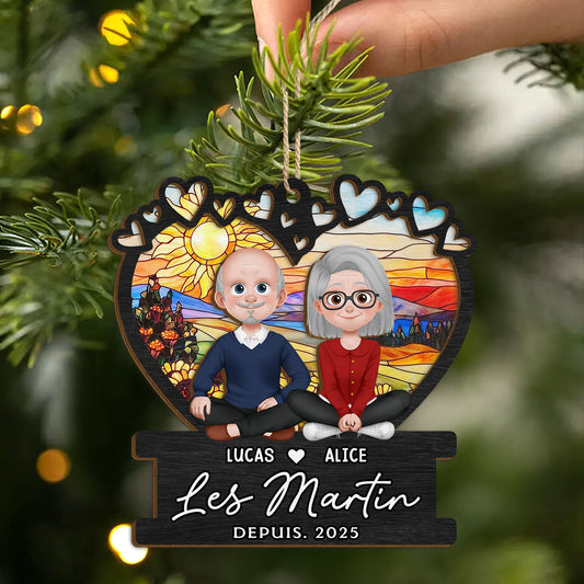 5110OFR2 ornement en bois a deux couche personnalise cadeau de noel pour couple 5110o6v5g