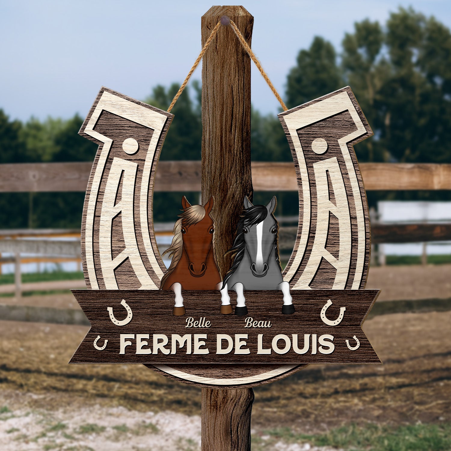 5113QFR2 plaque en bois personnalisee a suspendre notre ferme depuis 5113q6kti