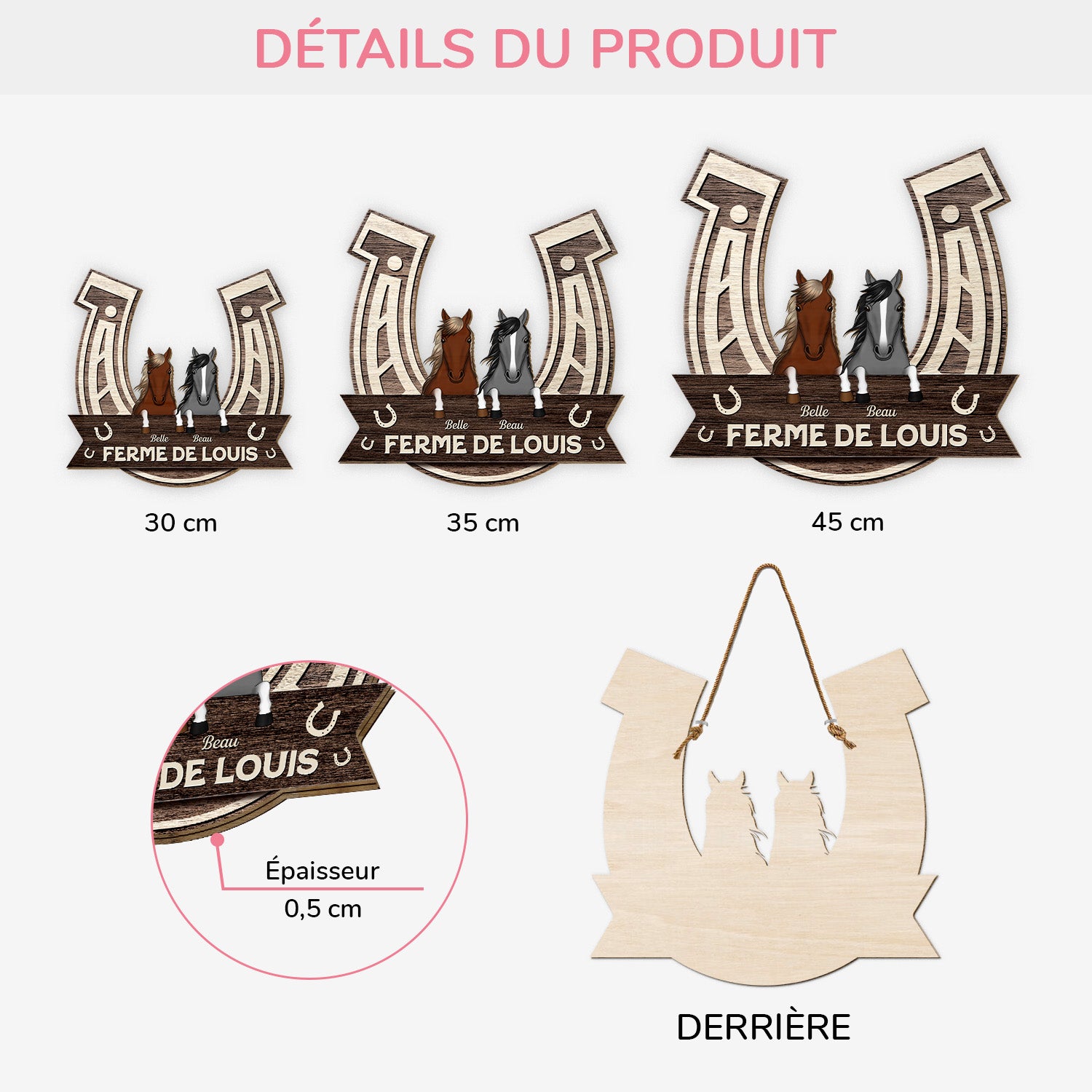 5113QFR3 plaque en bois personnalisee a suspendre notre ferme depuis 5113q6kti