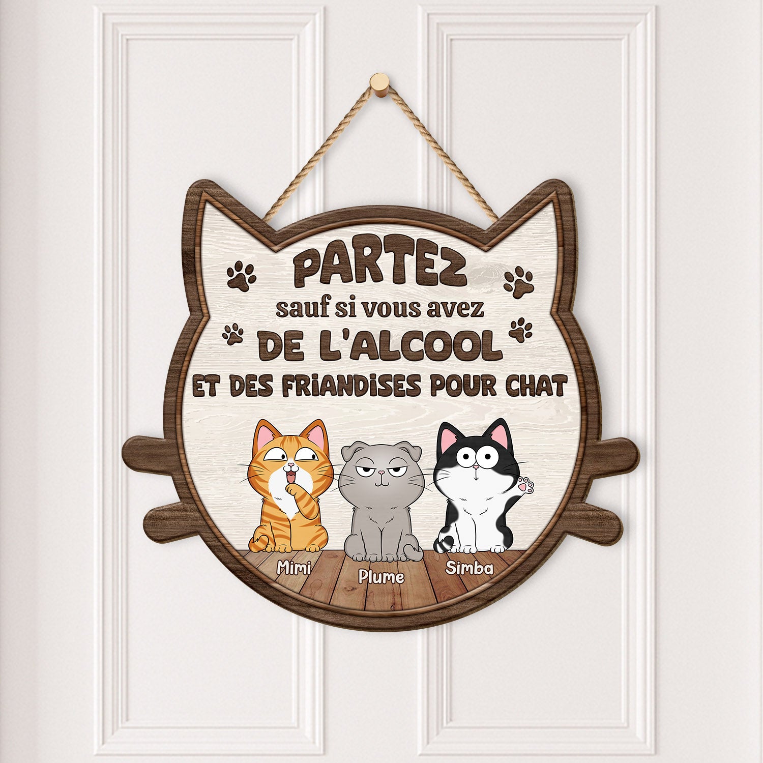 5116QFR2 plaque en bois personnalisee avec chien a suspendre partez sauf si 5116q6ync_81246943 9b0b 46a8 877c 55f609ab59d8