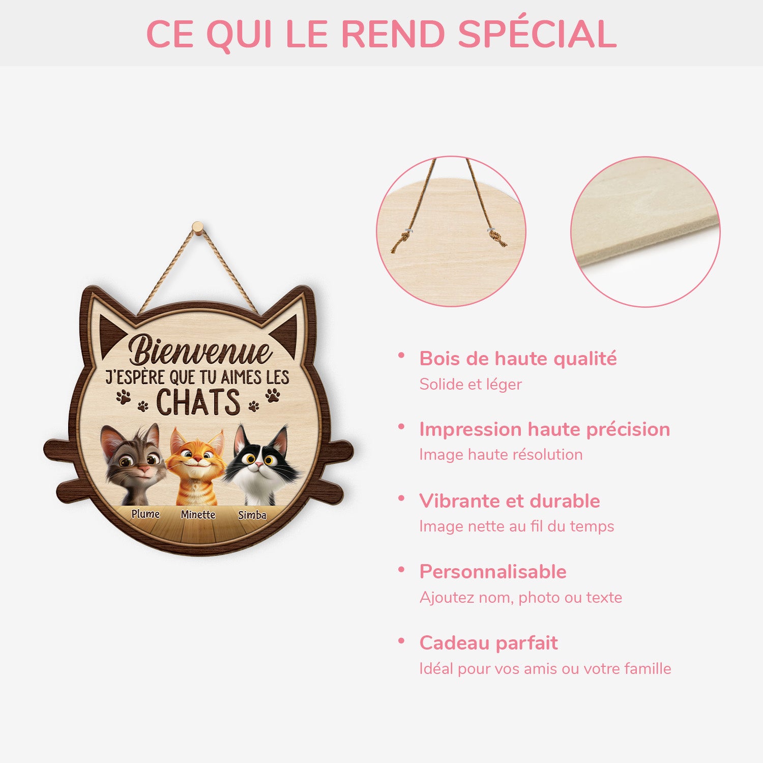 5121QFR4 plaque en bois personnalisee a suspendre jespere que tu aimes les chats 5121q3ymd