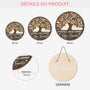 5128QFR3 plaque en bois personnalisee a suspendre ensemble nous formons une famille version arbre 5128q3tti