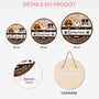5133QFR3 plaque en bois personnalisee avec chiens a suspendre bienvenue 5133qtkac