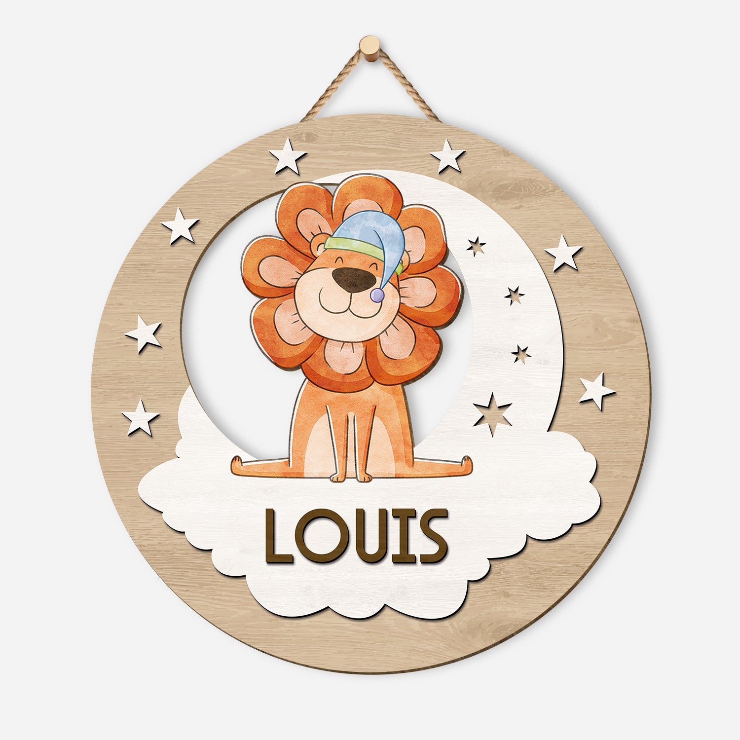 5134QFR1 plaque en bois personnalisee pour enfant a suspendre reves d_animaux 5134q8ynk