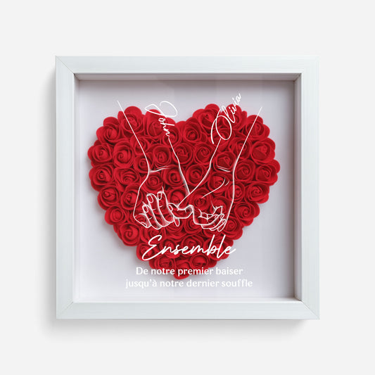 5150OFR1 boite a fleurs_ personnalisee couple de notre premier baiser 5150otvng