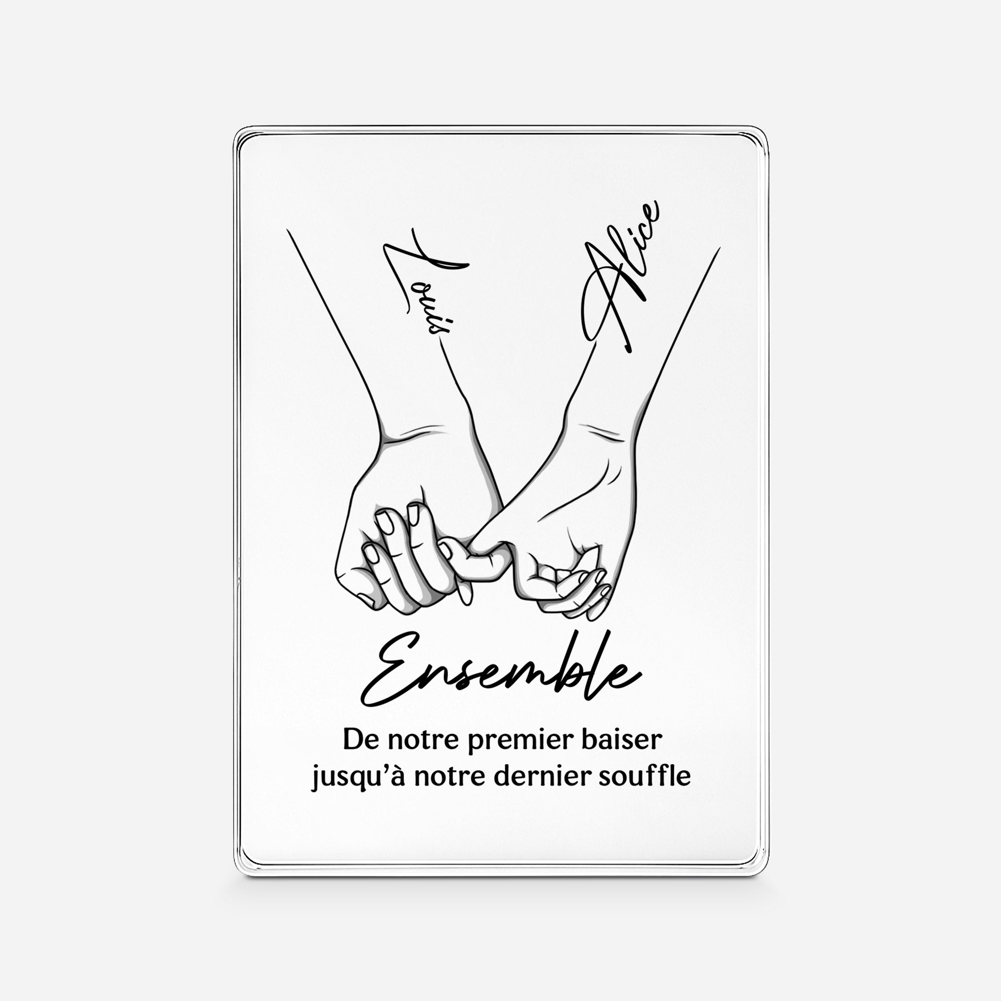 5150RFR1 plaque en acrylique personnalisee couple ensemble 5150rthng
