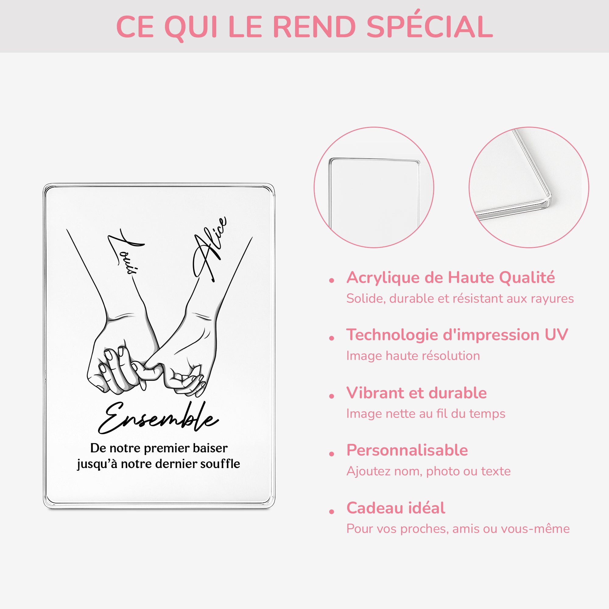 5150RFR4 plaque en acrylique personnalisee couple ensemble 5150rthng