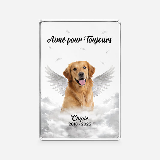 5155RFR1 plaque en acrylique personnalisee avec photo chien aimee pour toujours 5155r