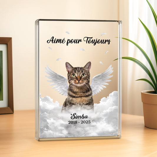 5155RFR2 plaque en acrylique personnalisee avec photo chien aimee pour toujours 5155rv