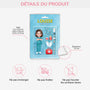 5161RFR3 plaque en acrylique personnalisee avec prenom infirmiere design cartoon 5161r3hmn