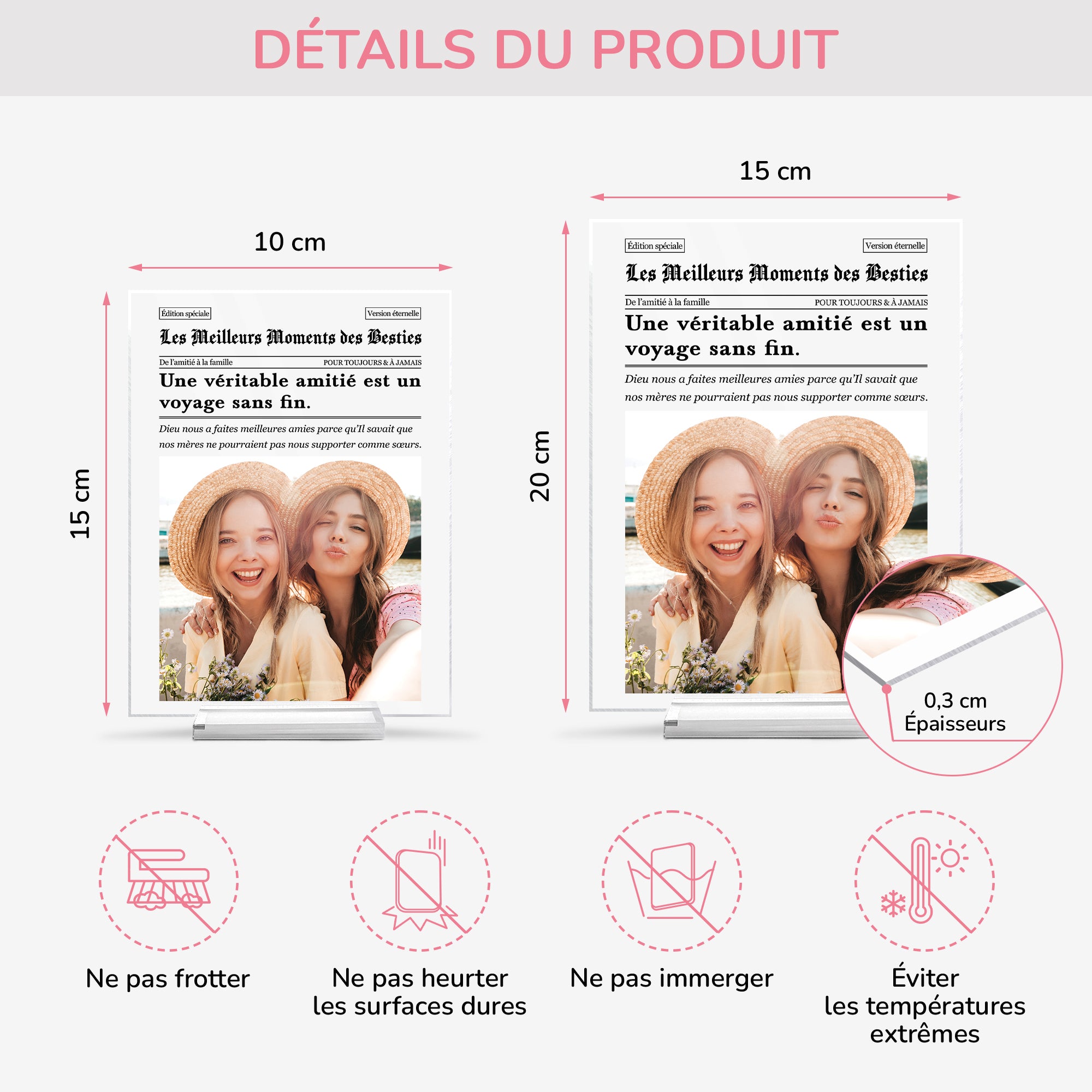 5164RFR4 plaque en acrylique personnalisee le journal des meilleures amies 5164rkinf_eca5d729 0511 42e4 b53d c59263abb071