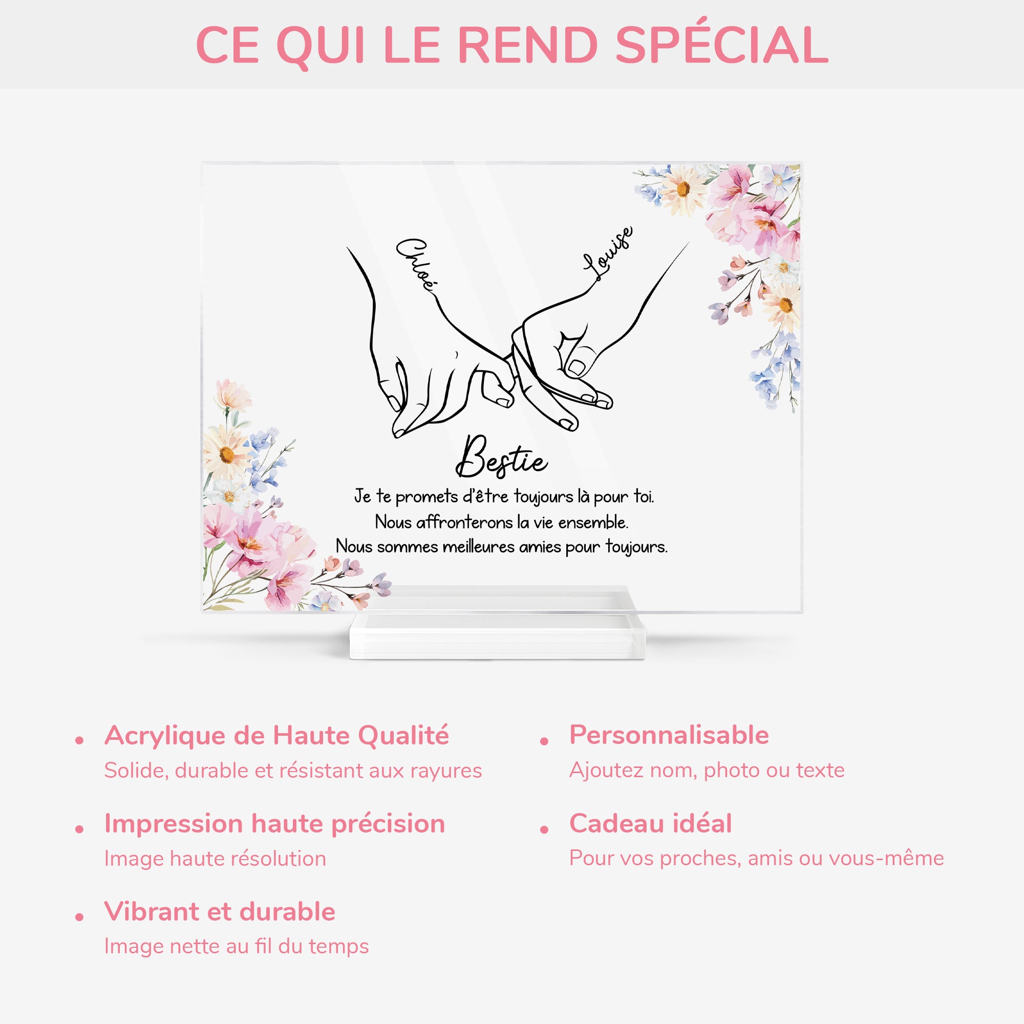 5177RFR5 plaque en acrylique personnalisee meilleure amie bestie 5177r6lqa