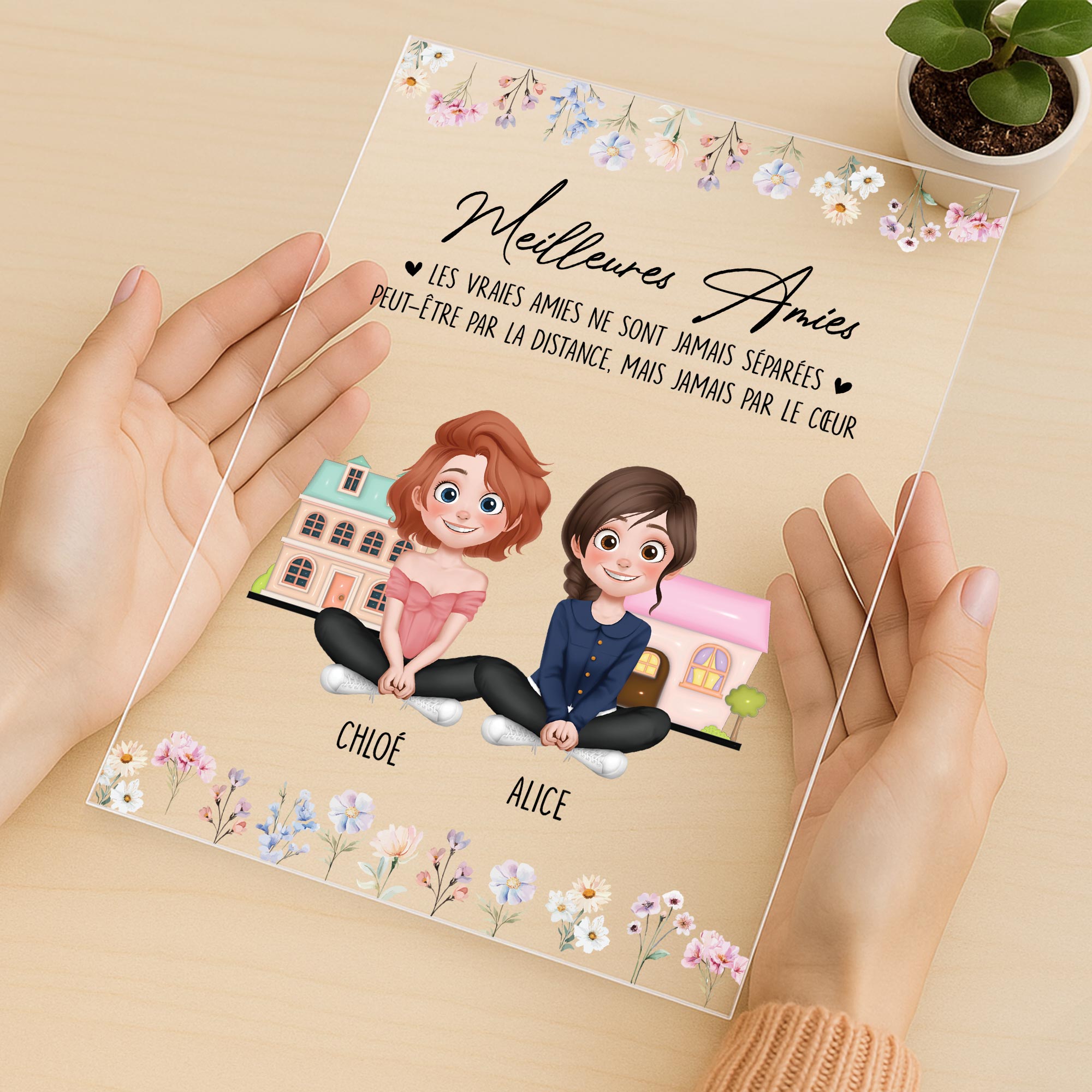 5181RFR3 plaque en acrylique personnalisee femme pour meilleures amies 5181r66aa