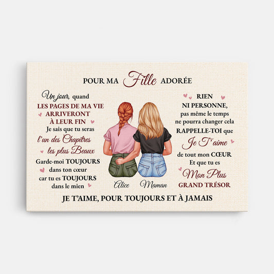 5182CFR1 toile personnalisee maman a ma belle fille 5182c6v5a
