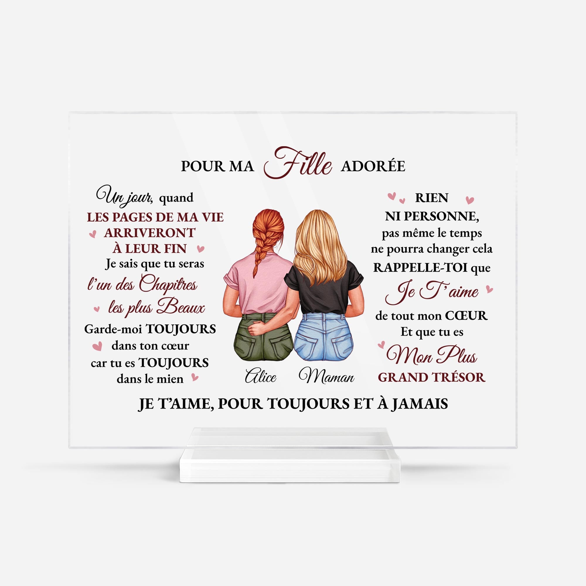5182RFR1 plaque en acrylique personnalisee maman pour ma fille adoree 5182r6zaa