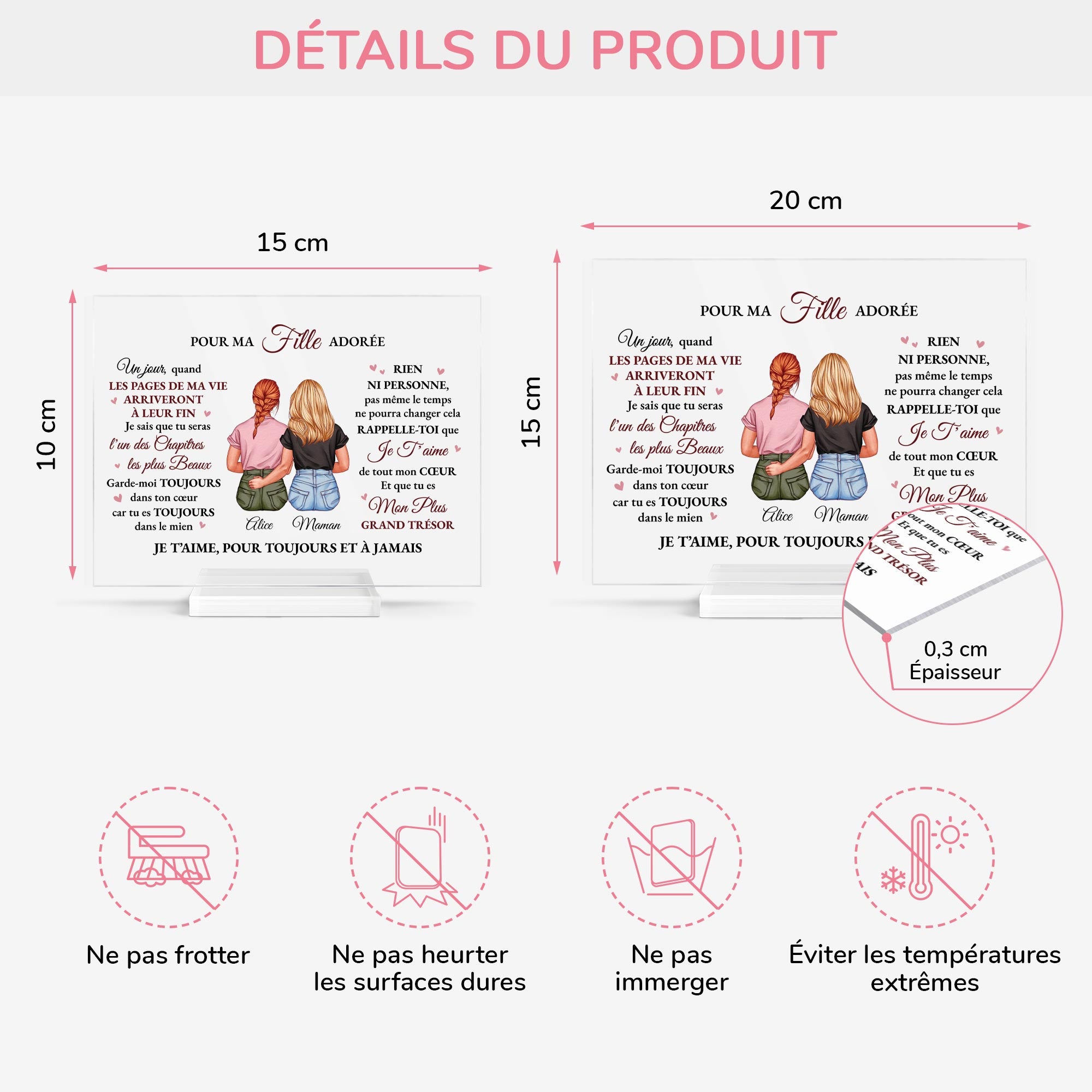 5182RFR4 plaque en acrylique personnalisee maman pour ma fille adoree 5182r6zaa