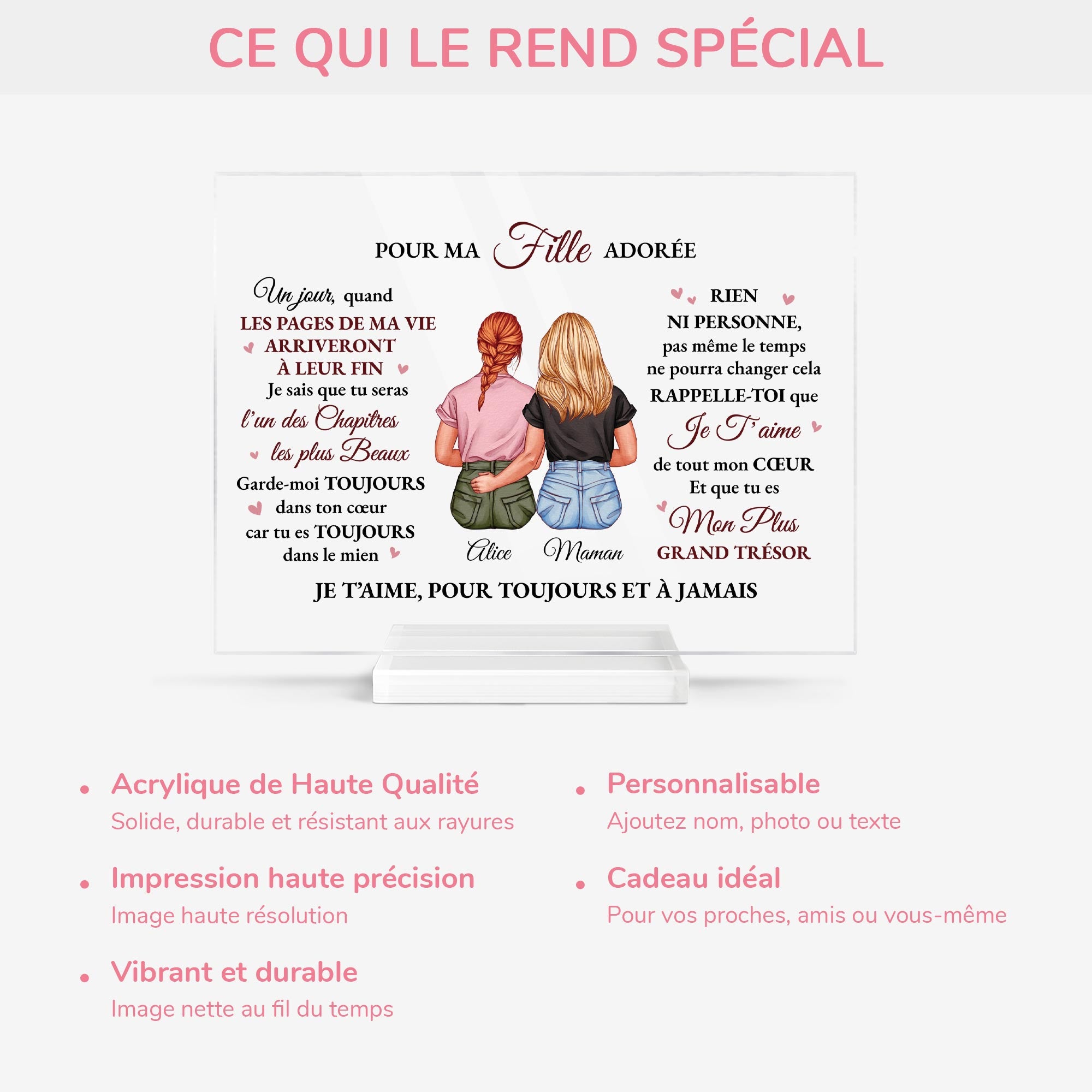 5182RFR5 plaque en acrylique personnalisee maman pour ma fille adoree 5182r6zaa