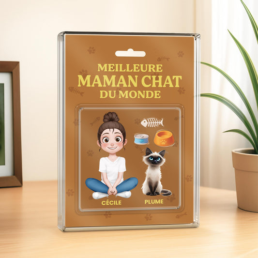 5183RFR2 plaque en acrylique personnalisee meilleur papa chat 5183r6yad