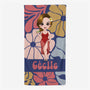 5187BFR1 serviette de plage personnalise femme charmante version florale 5187bkgaa