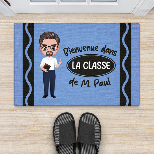 5192DFR2 paillasson personnalise pour maitresse bienvenue dans la classe version y2k 5192d3qtt