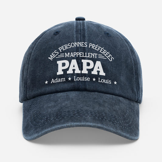 5201AFR1 casquette delavee_ personnalisable ils mappellent papa maman mamie papy 5201aj8fnb