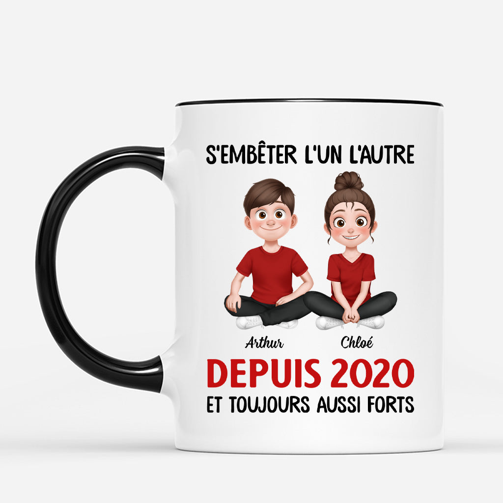 5213MFR2 mug personnalise couple sembeter lun lautre depuis design cartoon 5213m3gag