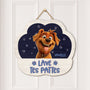 5214QFR2 plaque en bois personnalisee a suspendre avec chien lave tes pattes 5214qk6nc
