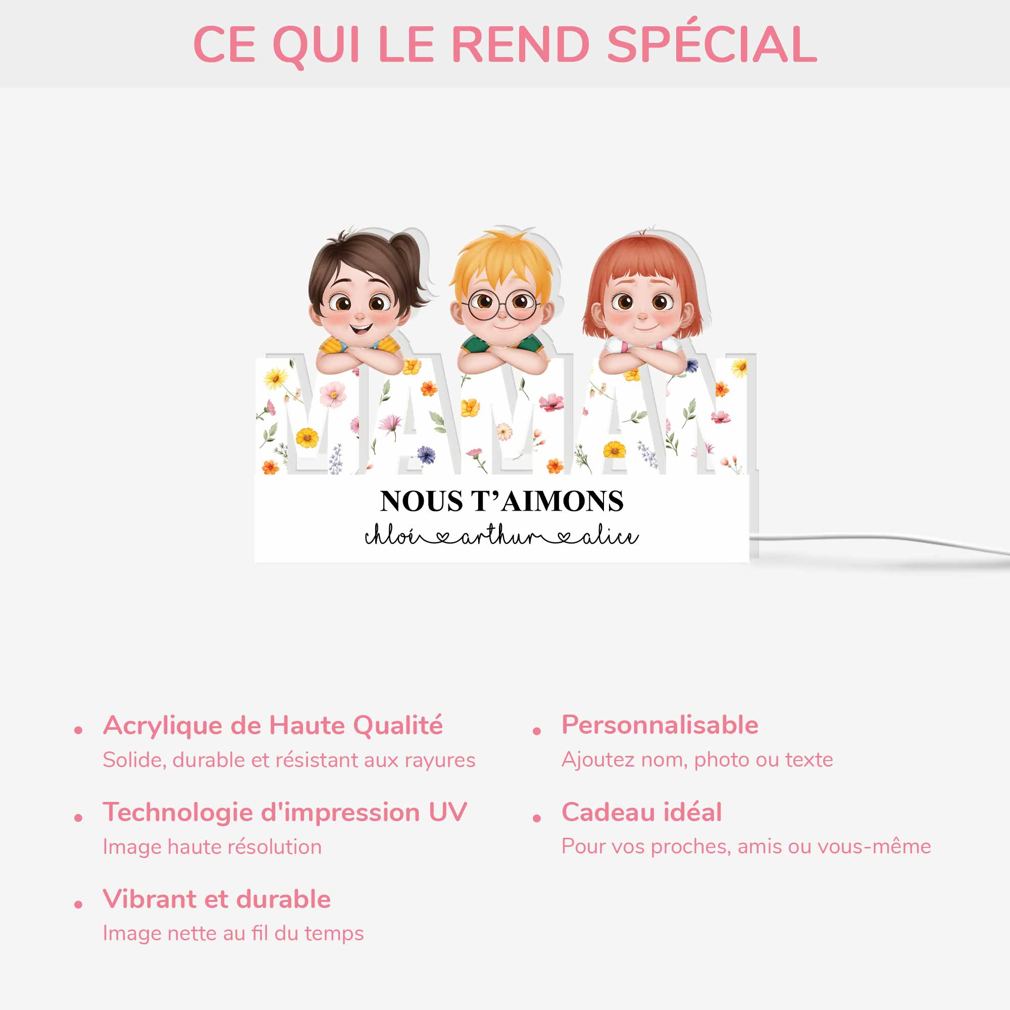 5215LFR4 lightbox personnalisable pour maman nous taimons 5215l8yaa