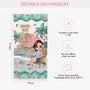 5222BFR3 serviette de plage personnalise juste une fille qui aime les plages 5222btkta