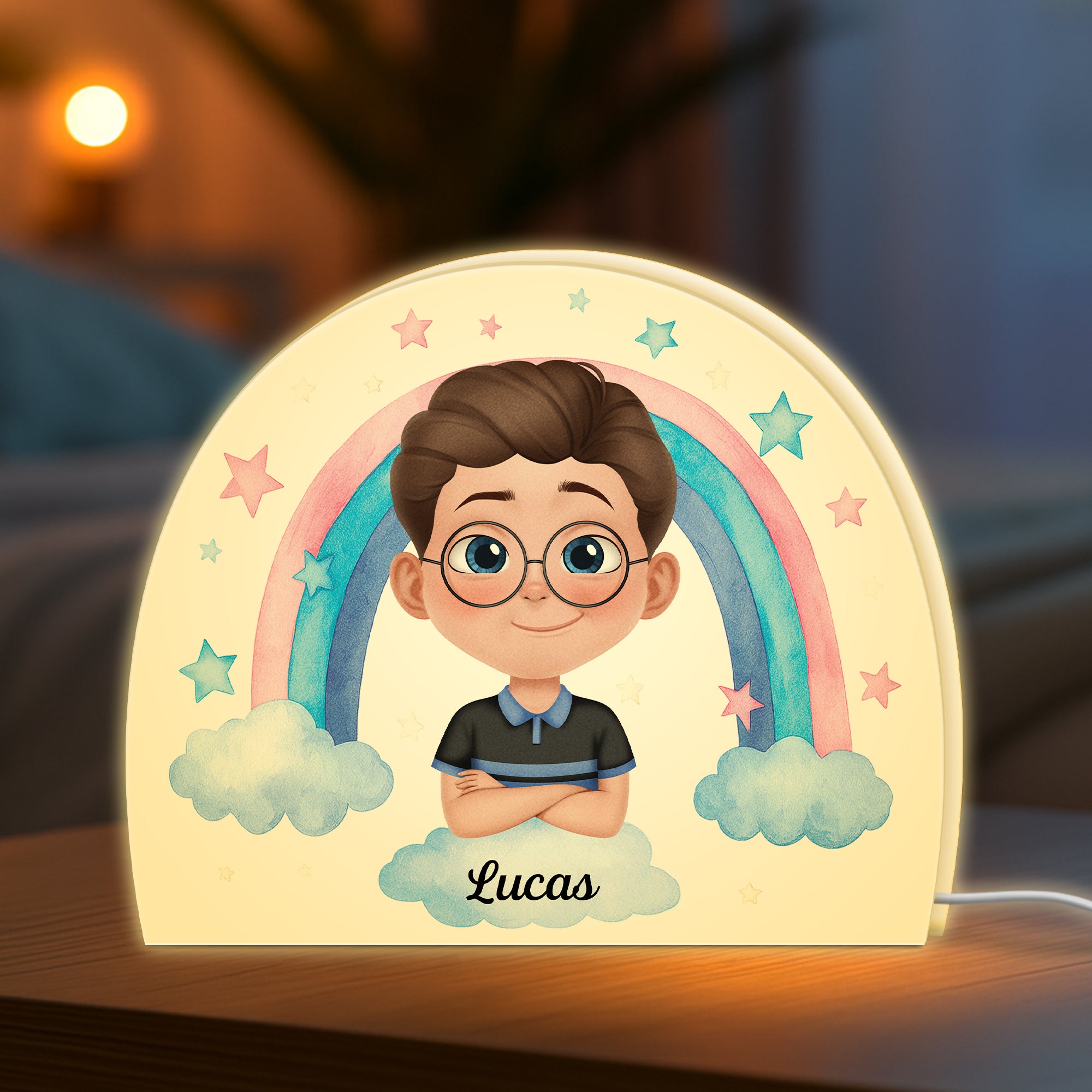 5232LFR2 veilleuse personnalisee enfant mignon version florale 5232l8pzk