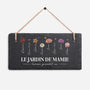 5249AFR1 ardoise de jardin decorative personnalisee_ le jardin de maman et mamie 5249aetpta