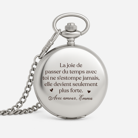 5252OFR1 montre de poche personnalisable pour couple la joie plus forte 5252o8u5g