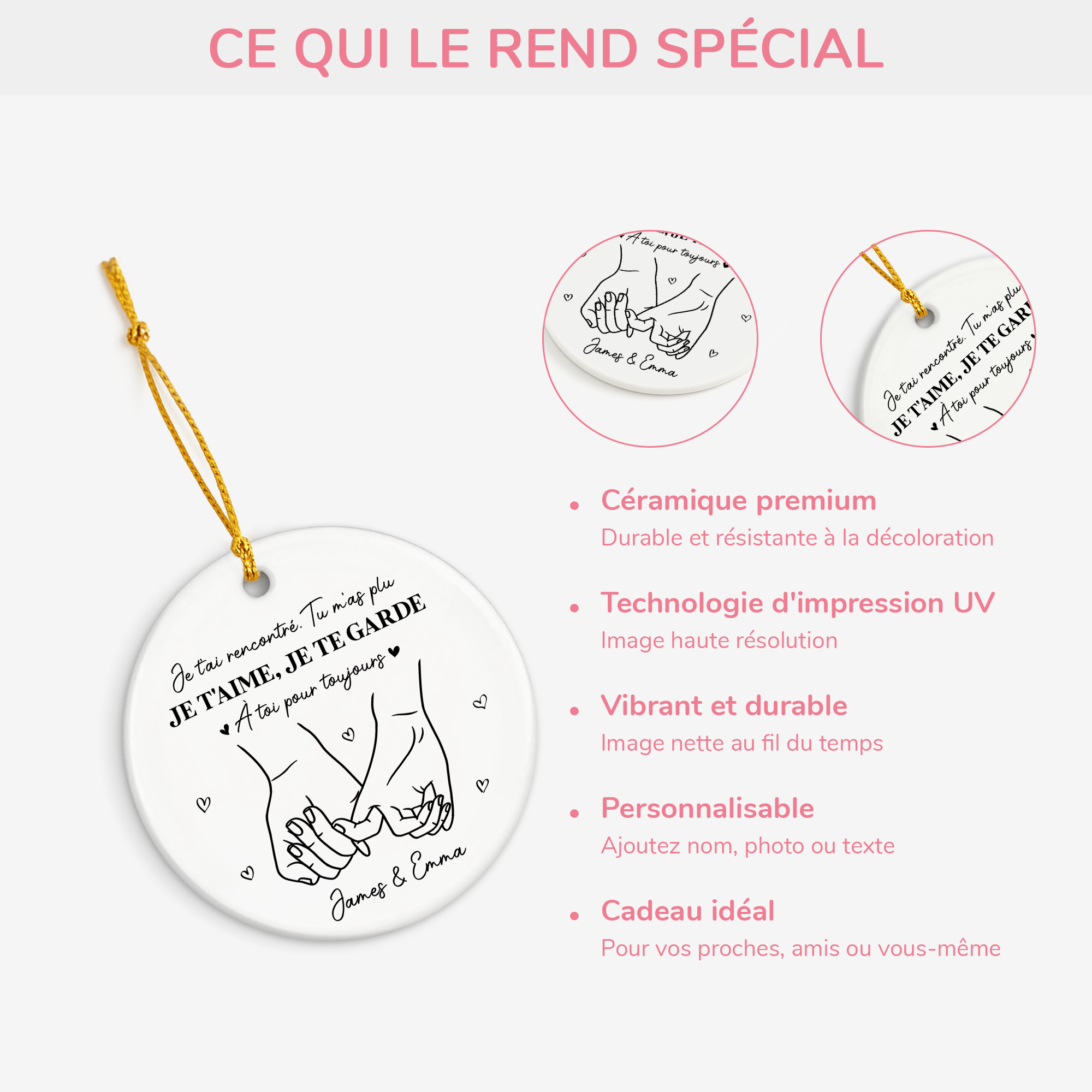 5259OFR4 ornement ceramique personnalisable pour couple a toi pour toujours 5259o8v0g