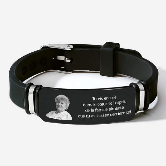 5270JFR1 bracelet personnalise photo tu vis encore cadeau commemoratif pour perte de maman 5270j8n5a