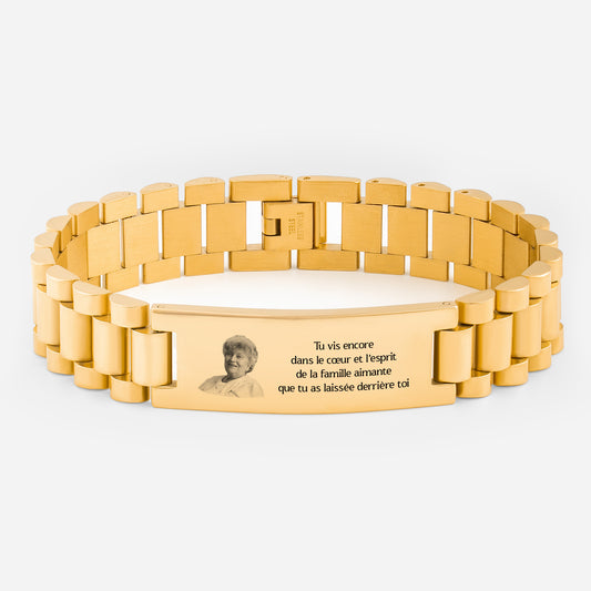 5270JFR1 bracelet photo personnalise commemoratif pour papa maman toujours dans mes pensees et mon coeur 5270j8v5a