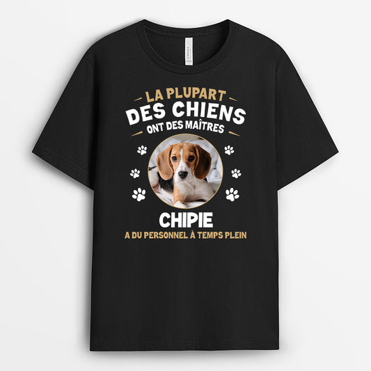 5288AFR1 tee shirt personnalise photo chien personnel a temps plein 5288a