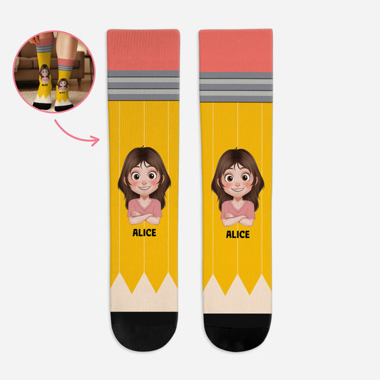 5290JFR1 chaussettes personnalisees humour pour enfant 5290jkvta