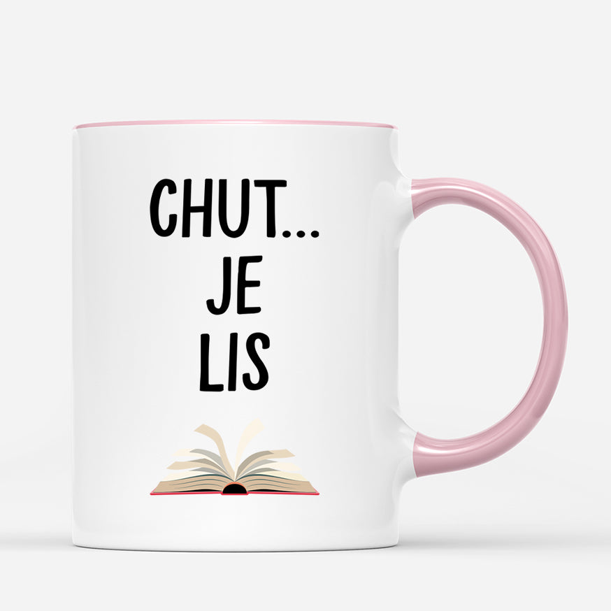 5298MFR3 mug personnalise pour les amoureux des livres chut je lis 5298m8lna