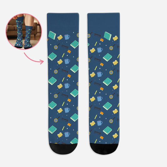 5301JFR1 chaussettes personnalisees femme ne pas deranger je lis 5301j8taa