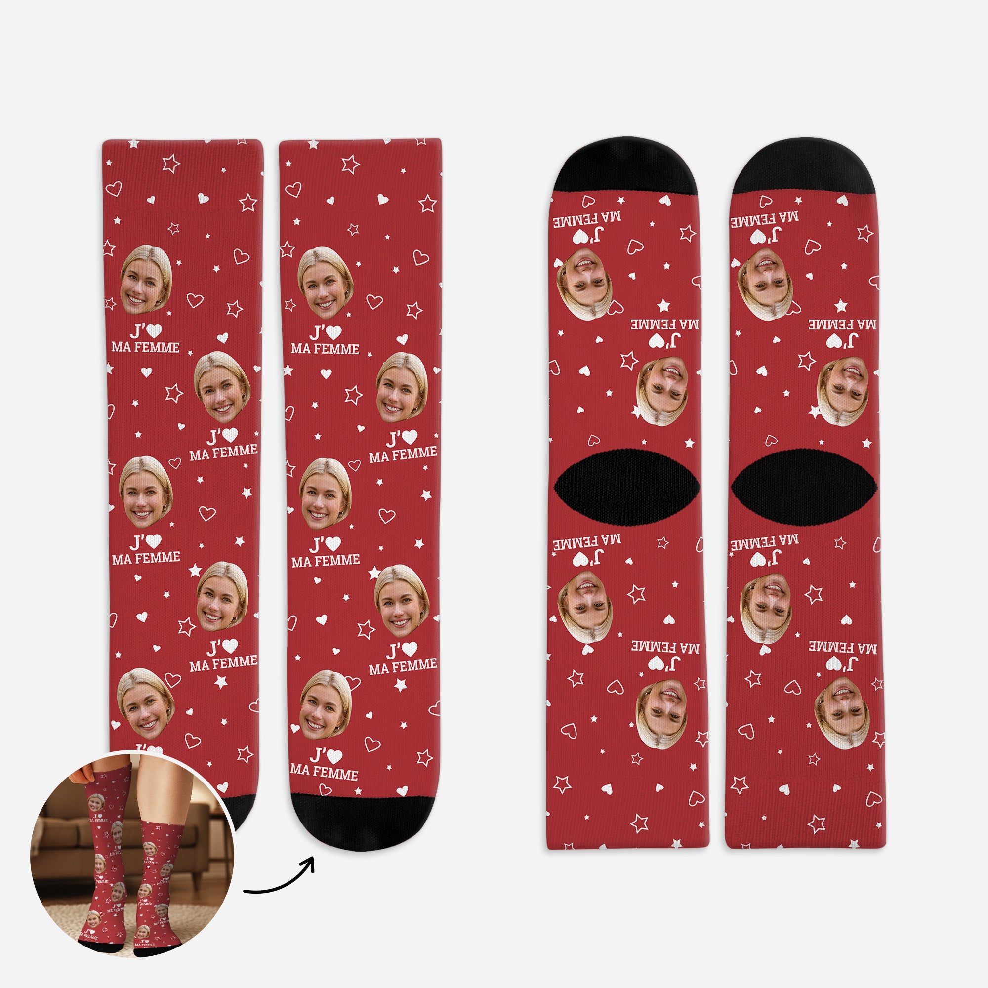 5302JFR1 chaussettes personnalisees couple jaime ma femmemon mari 5302j8lmg