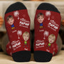 5305JFR2 chaussettes personnalisees avec visage meilleure maman 5305j8kta
