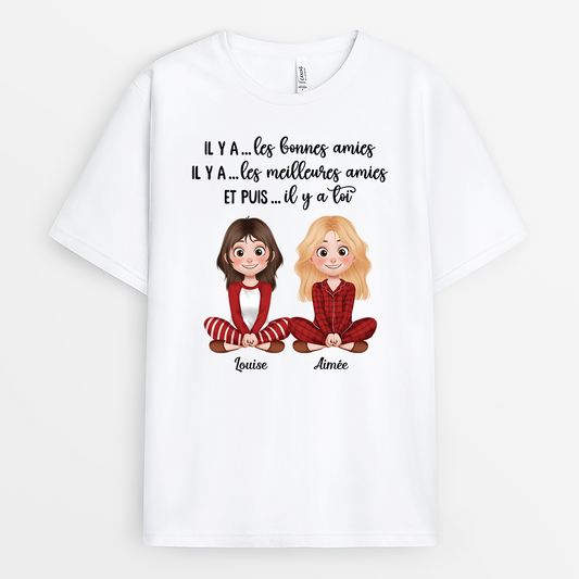 5311AFR2 t shirt personnalise pour femme il y a une bonne amie 5311a6v0f