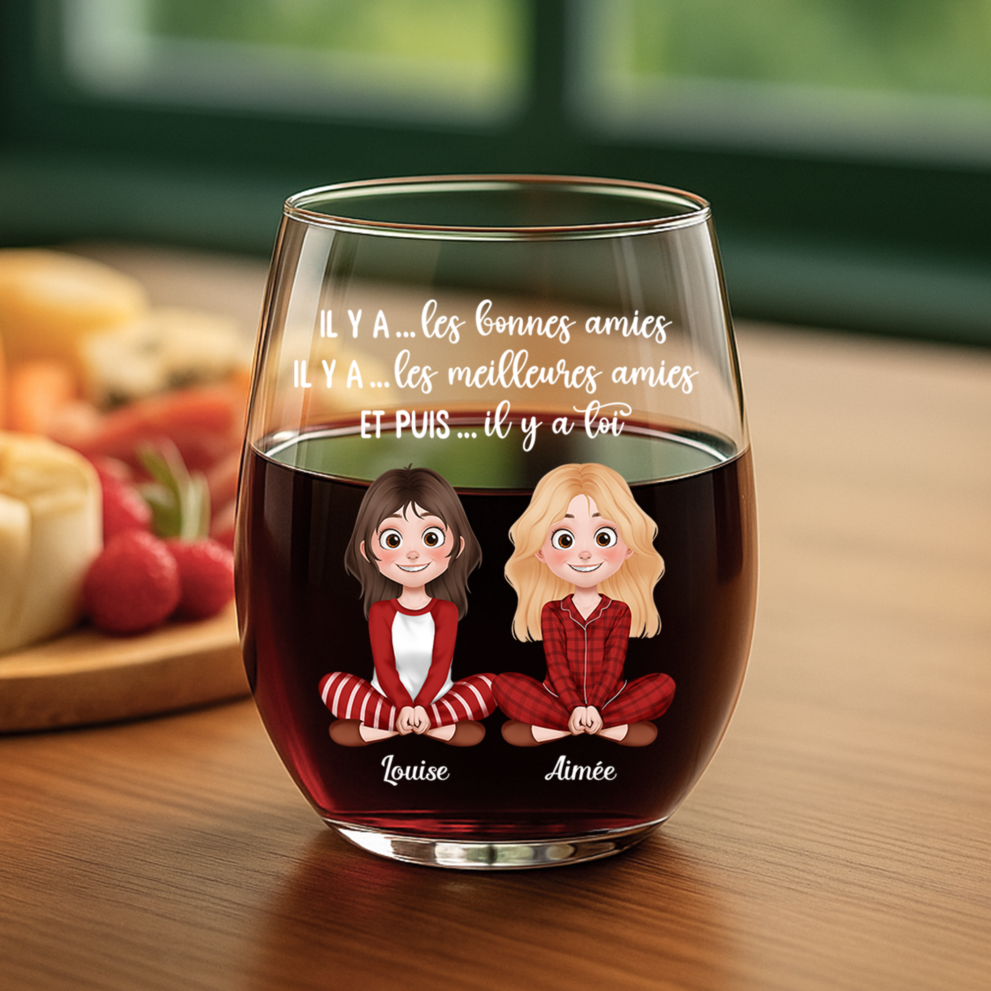 5311IFR2 verre a vin sans pied personnalise il y a une bonne amie 5311i6v5f