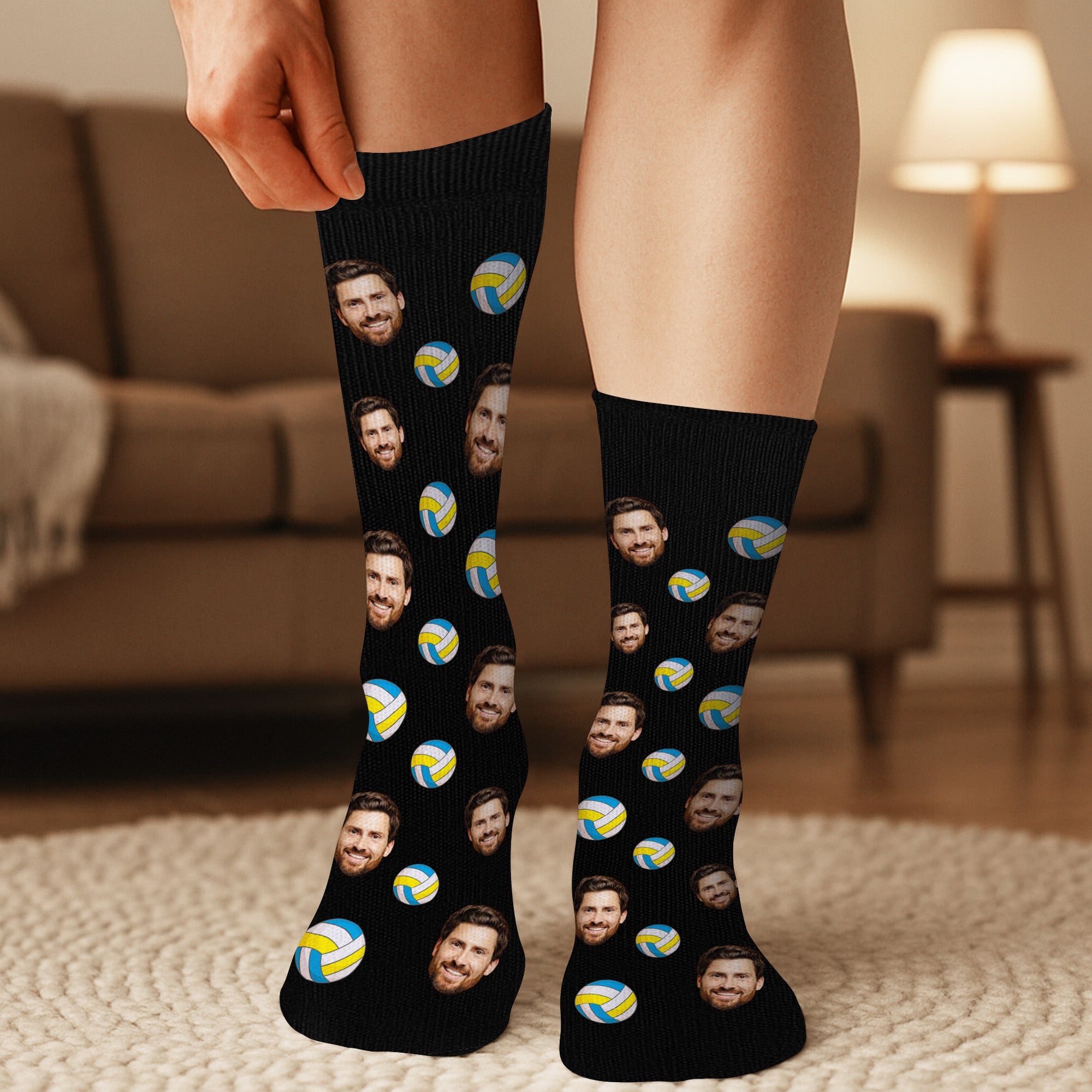 5312JFR3 chaussettes personnalisees homme avec visage ne pas deranger version sport 5312jtqmb