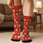 5314JFR3 chaussettes personnalisees papa no 1 avec visage 5314jtqtb