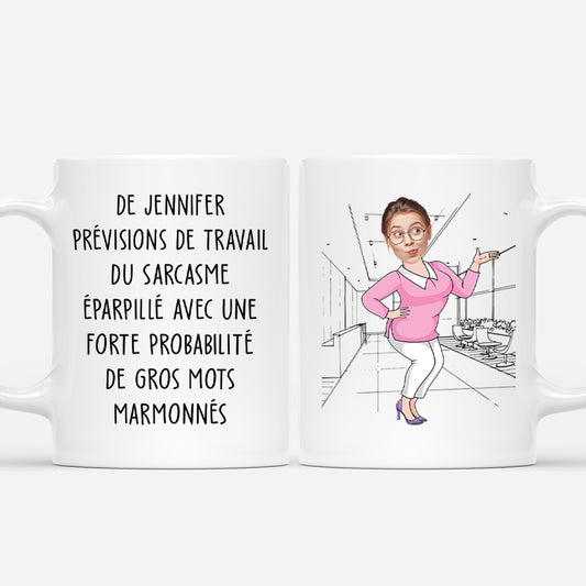 5317MFR1 mug personnalise collegue avec visage previsions de travail 5317m8t7o