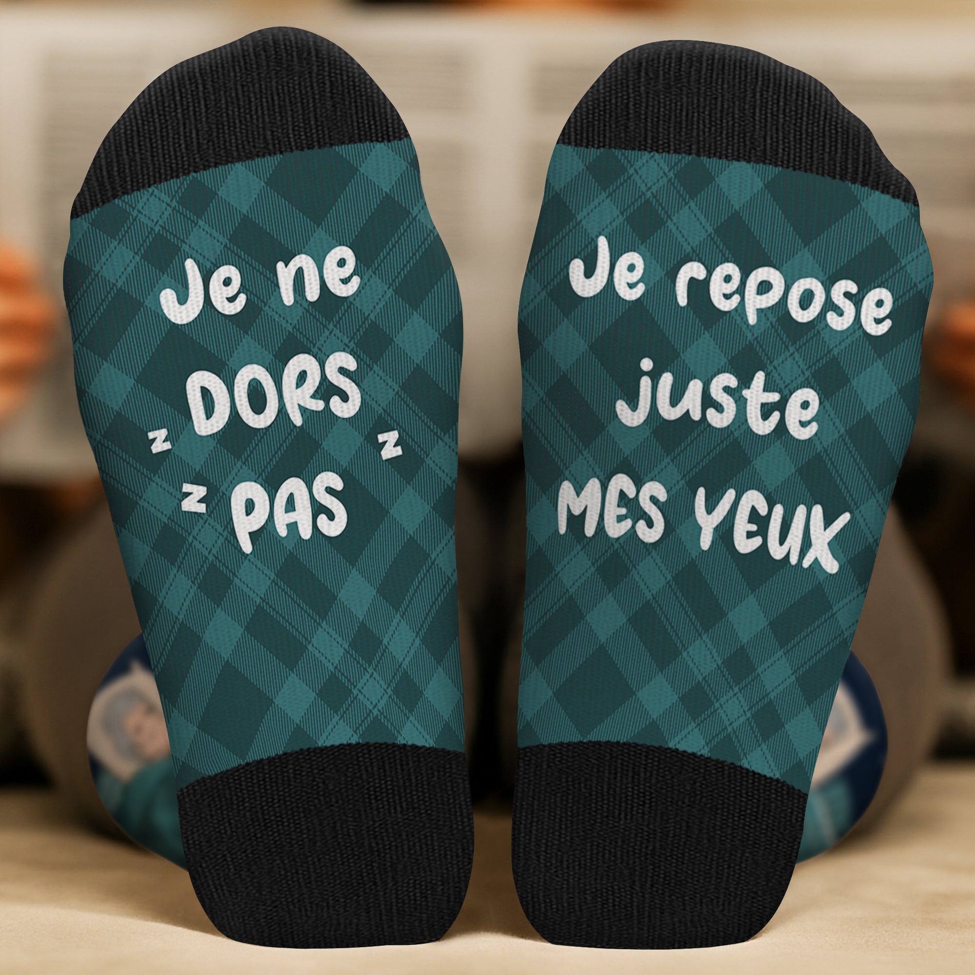 5320JFR2 chaussettes personnalisees humour je ne dors pas 5320J3ZZB